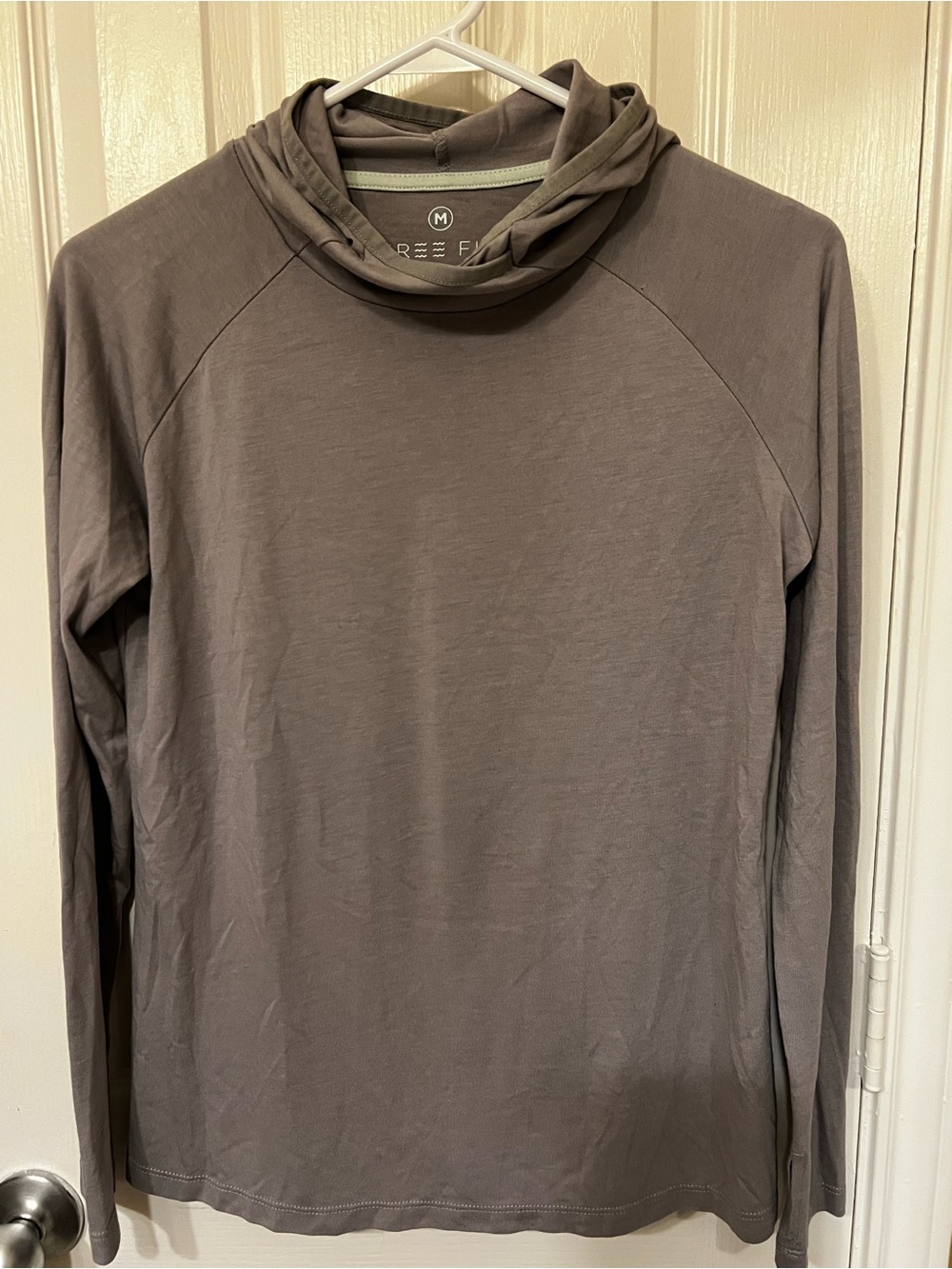 Free Fly Bamboo Lightweight Hoodie Mineral Grey Sun Shirt, Size M